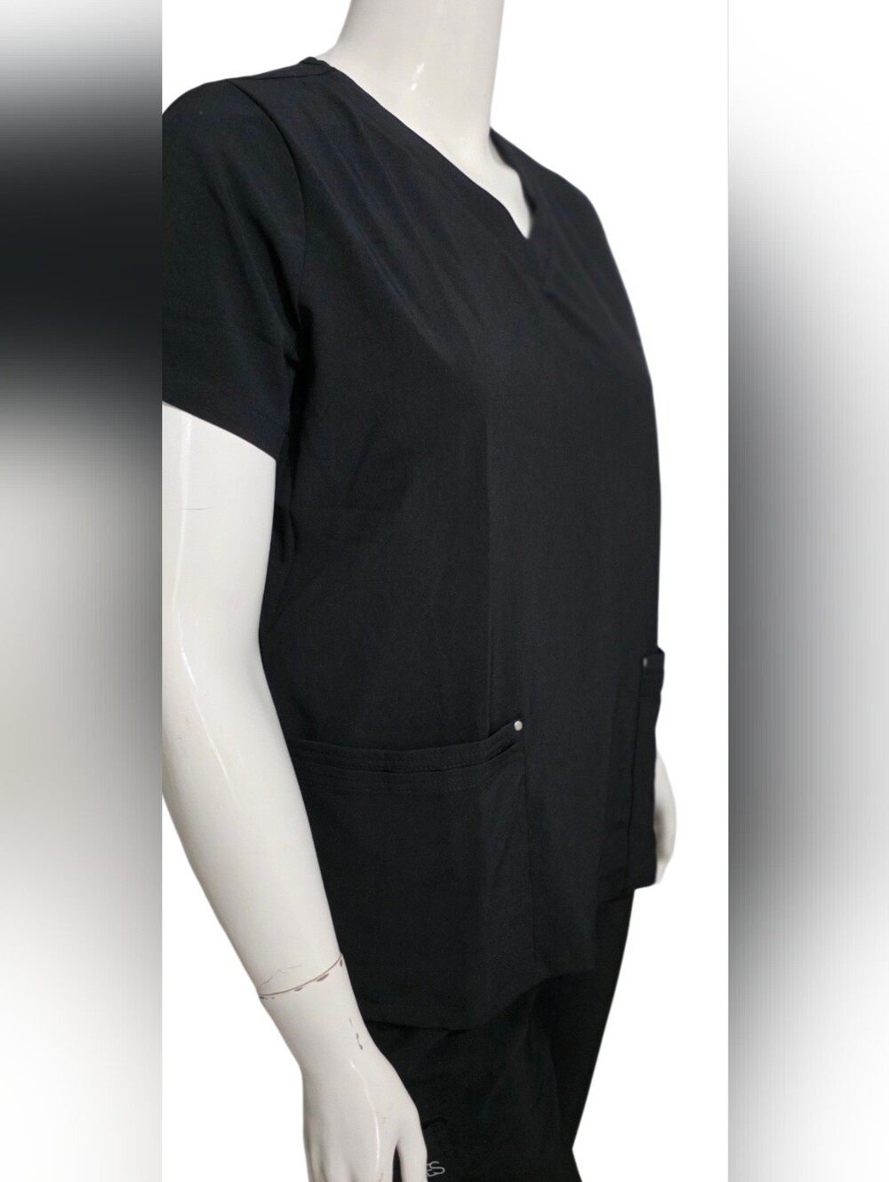 Uniform Advantage Easy Stretch Medical Scrub Top & Pants Black Size L NWT & NWOT - Picture 13 of 16